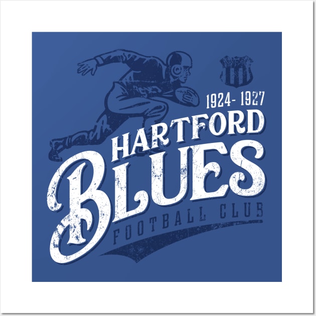 Hartford Blues Football Wall Art by MindsparkCreative